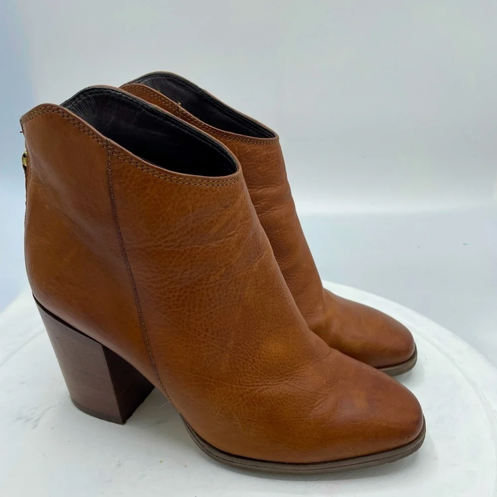 Clarks Lora Lana Brown Leather Booties